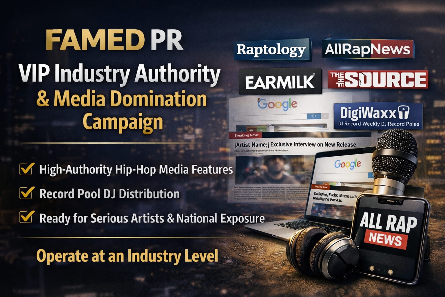 FAMED PR VIP Industry Authority Campaign